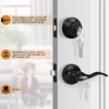 Probrico Front Door Entry Lever Lockset, Single Cylinder Deadbolt Combination
