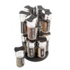 FabFinds Rotating Spice Rack Organiser with 12 Pre-Filled Glass Spice
