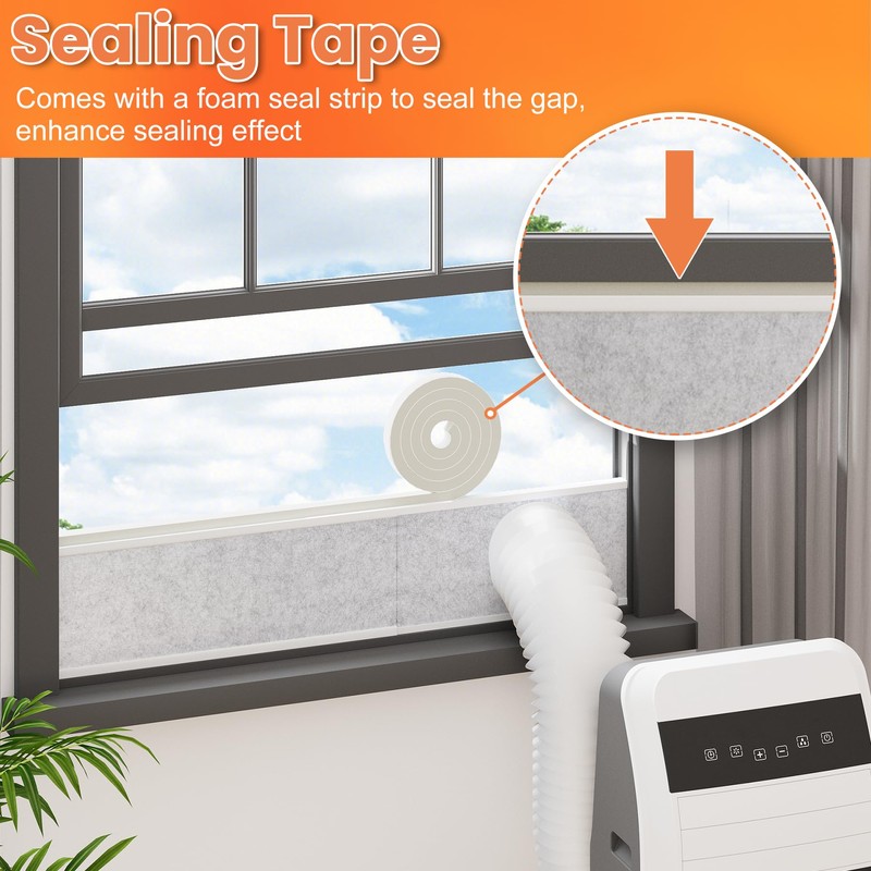 GCGOODS Portable Air Conditioner Window Seal Kit with Insulated Foam