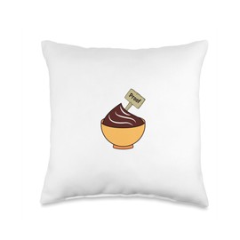 The Proof is in the Pudding Funny Pudding Sign Throw Pillow