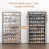 LANTEFUL Shoe Rack with Covers 10 Tier Tall Shoe Rack