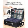 Luxtude Trading Card Storage Box w/Adjustable Dividers, Card Carrying Case