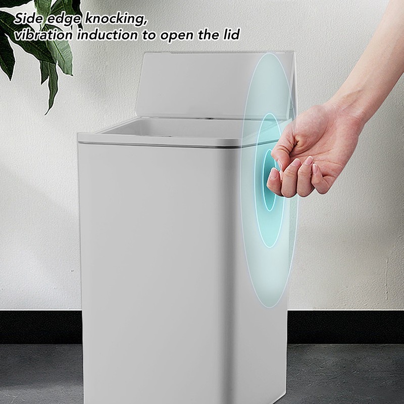 Desktop Sensor Trash Can USB Charging Foldable Lid 9L Intelligent