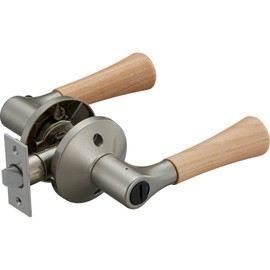 Pine Six Lever Lock ekure Unisex Replacement Barrier-Free Lever Lock Toilet Lock el5060 – MW – Nsnc N Silver + N Clear Wood Lever