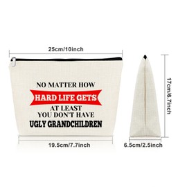 Funny Grandma Gifts Mothers Day Gifts for Grandma Makeup Bag Grandma Gifts from Grandchildren Grandma Birthday Gifts Cosmetic Bag Granny Gifts New Grandma Gift Christmas Cosmetic Travel Pouch