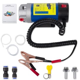RANSOTO 12V 100W Self-Priming Engine Oil Pump Oil Extractor Compatible with Car RV ATV Boat Motorcycles Oil Transfer Change Pump