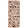 Marushin 6805006400 Face Towel, 13.4 x 31.5 inches (34 x 80 cm), Lisa Larson Sketchcat