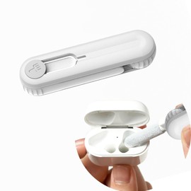 SURALIN 1 Piece Headphone Cleaning Brush, 4 in 1 Multifunction Cleaning Pen SIM Storage Headphone Jack Cleaning Tool