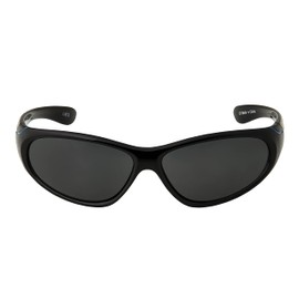 Ultra Black and Blue Childrens Wraparound Sports Style Sunglasses UV400 Protection Boys Girls Kids Shades UVA UVB Glasses Durable Frame Unisex Recommended Age 3 to 10 Years