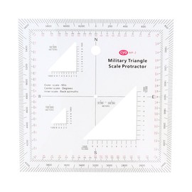 'Magideal 5 "X5 Military UTM/MGRS Coordinates Scale Protractor for GTA Card Reader Tool