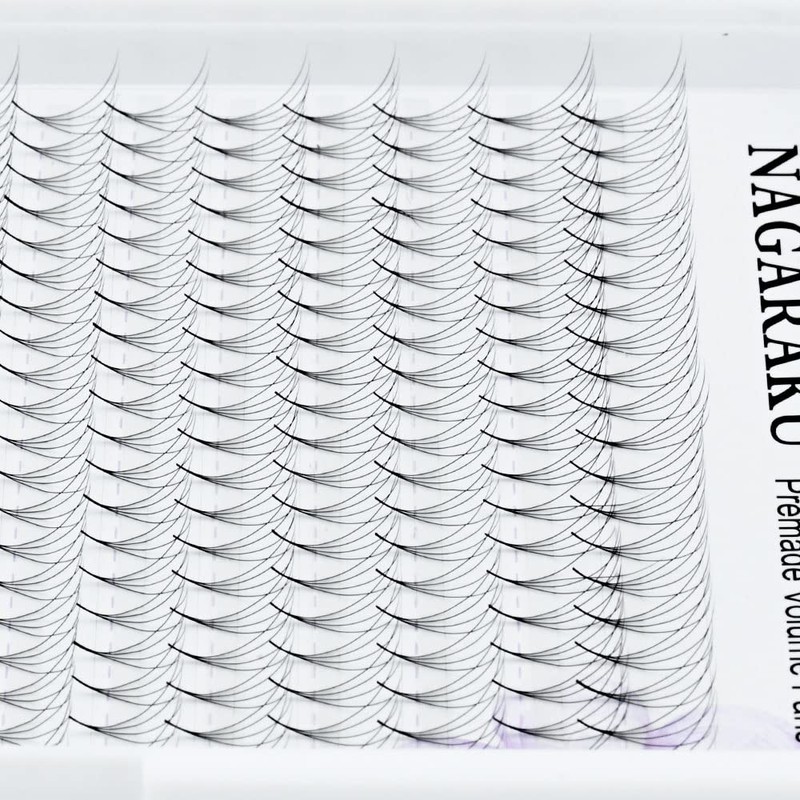 NAGARAKU Volume Eyelash Extensions, Prefabricated Fan Eyelashes, 320 Pieces, 4D,