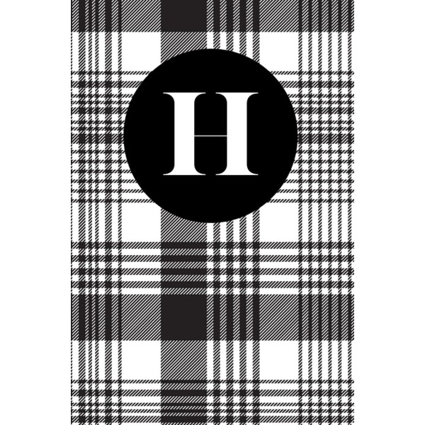 H: Cute Letter "H" Initial Notebook Personalized Name Lined Journal