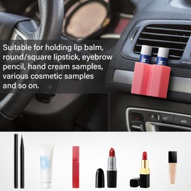 JESTOP Car Chapstick Holder, Lip Balm Holder for Car, Double Tube lipsticks Holder for Car, Space Saving, Easy to Store, Anti-Lost, Car Interior Accessories for Women and Men, Pink