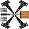 Voyzdx 4pzs Bisagra Tipo T Bisagra 5 Pulgadas con Tornillos,