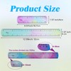Amazleer 2 Pack Flexible Plastic Rulers 30cm/15cm, Unbreakable Bendable Shatterproof
