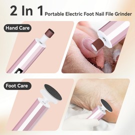 Callus Remover for Feet, 2 in 1 Electric Foot Callus Remover, 9 Speeds Pedicure Tools for Feet, Replacement Sandpaper Foot File Grinder Tool for Dead Skin (Rose Gold)