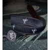 YRI NEW YRI Embroidered Canvas & Leather Ribbon Golf Belt