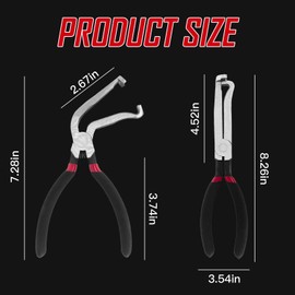 Electrical Disconnect Pliers, Automotive Hose Clip Removal Tool with Dual Design for Fuel Line Connectors and Sensor Plugs 2pcs Set