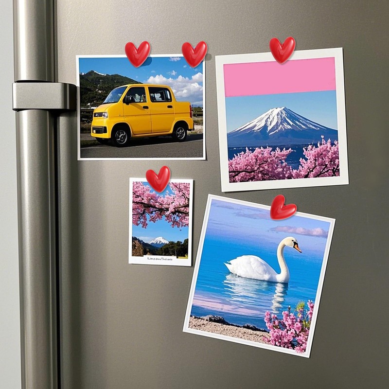 12pcs Love Heart Refrigerator Magnets, 1.06x1.06 Inch Cute Red Heart