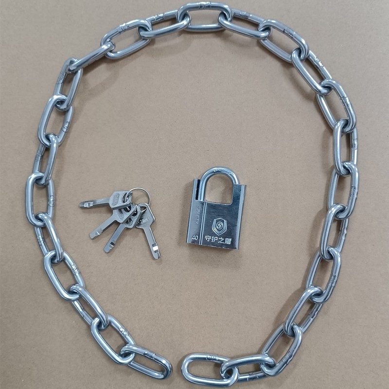 Motorcycle Security Chain, WANLIAN Bicycle Chain Locks, 6 mm Security