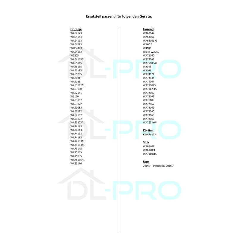 DL-pro Heating Element 2000 W 230 V for Gorenje 587569