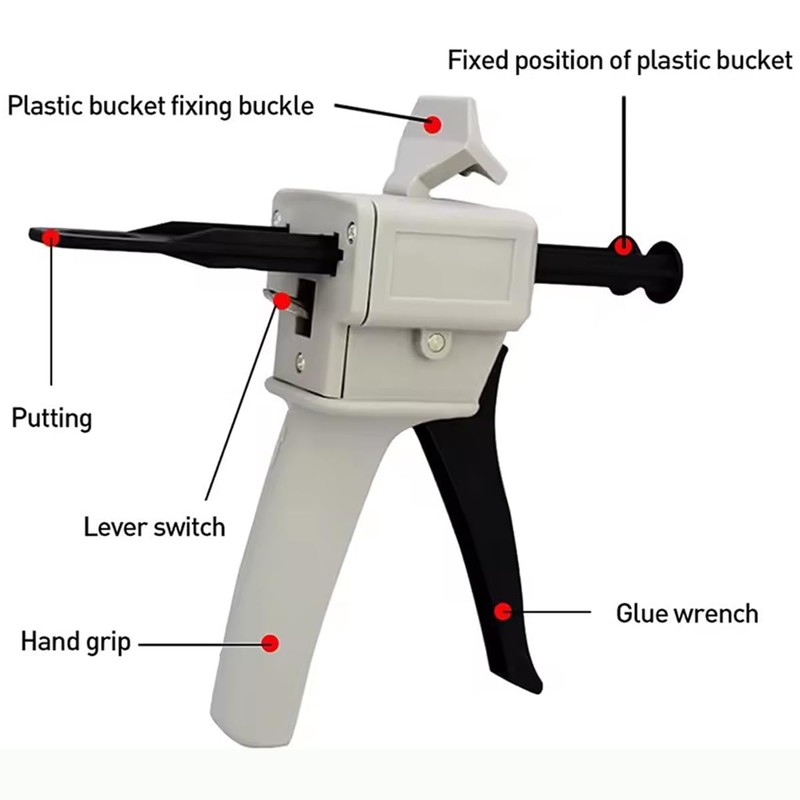 AB glue gun 50ml two-component glue gun 2:1/1:1 glue gun