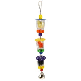 Triple Treat Forager - Durable Fun Hanging Treat Foraging Cage Accessory Toy - Sugar Gliders, Rats, Hamsters, Mice, Ferrets, Squirrels, Parrots, Birds, Marmosets, Opossums & Other Small Pets