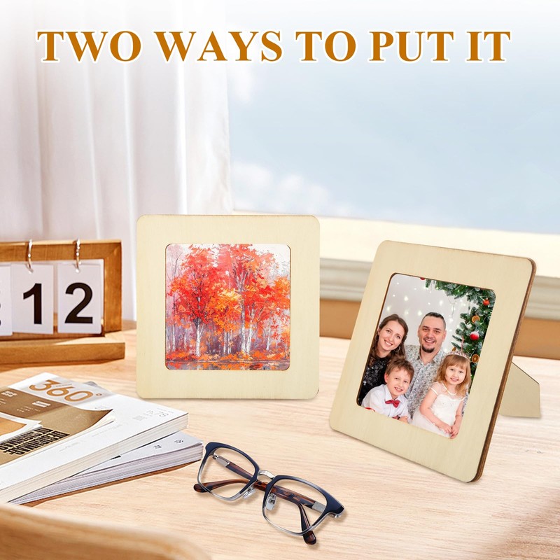 ABuff 30 PCS Wooden Picture Frame 4 x 4 inch