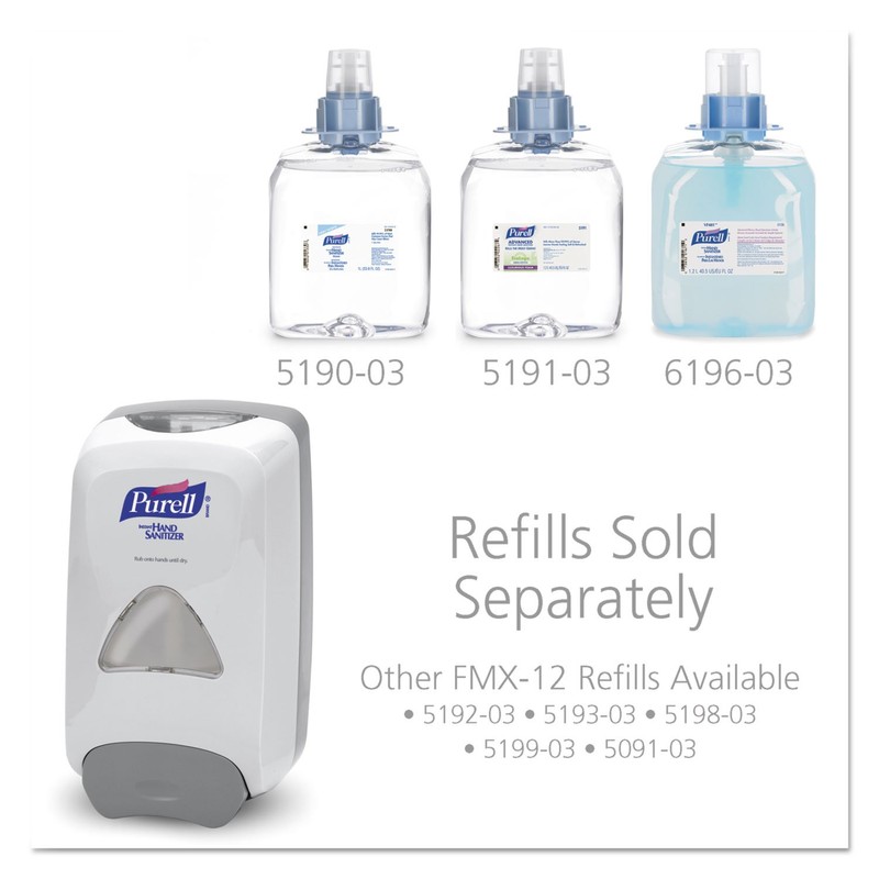 PURELL FMX-12 Push-Style Hand Sanitizer Foam Dispenser, Dove Grey, for