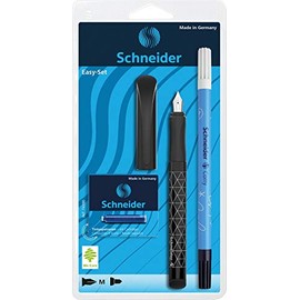 Schneider Writing instruments Easy-Set writing instruments set, 1X Easy fountain pen, 6 TP blue, 1Xcorry, assorted colors 74390