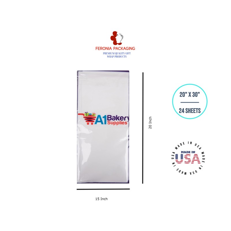 Gift Wrapping Tissue Paper 20x30 24 Pack by Feronia Packaging