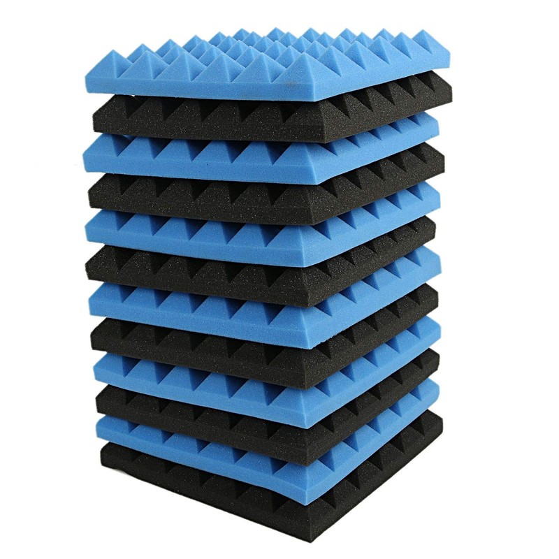 Aswalling Charcoal Acoustic Foam Tiles Soundproofing Foam Panels Studio Sound