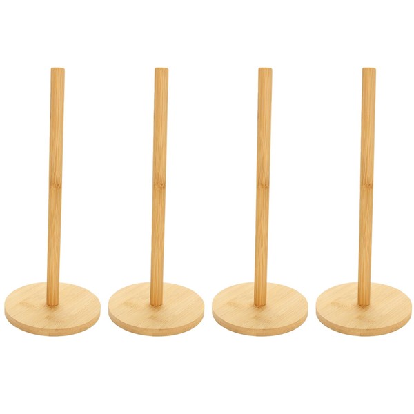 MUXHEL 4 Pcs Wood Paper Towel Holder, 4.5" × 11.2"