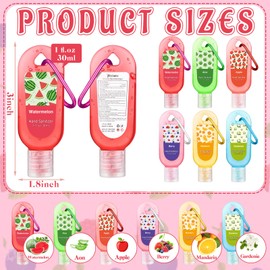 Sacubee 12 Pack Scented Hand Sanitizers Gifts Set with Keychains Bulk Travel Size Hand Sanitizer Gel Travel Size for Graduation Gift End of The Year Teacher Nurse Women Wedding Party Coworker Birthday