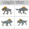 LGWJHCY Wolf Figuren Ornament, Schneewolf Modell Spielzeug, PVC Wolf Ornamente,
