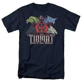 Dungeons & Dragons Tiamat Queen of Evil Unisex Adult T-Shirt for Men and Women, Navy, X-Large