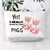 PLITI Pig Makeup Bag Funny Pig Lover Gift Pet Pig