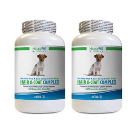 Dog Skin and Coat Supplements - Dog Hair and Coat Health Complex - Healthy Skin and Nails - Itch Relief - Powerful - Vitamin a for Dogs - 120 Treats (2 Bottles)