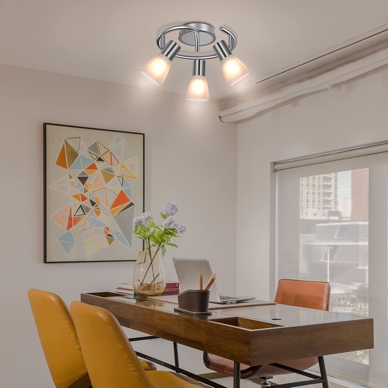 HiBay LED 3-Light Track Lighting Kit, Adjustable Ceiling Light Fixture