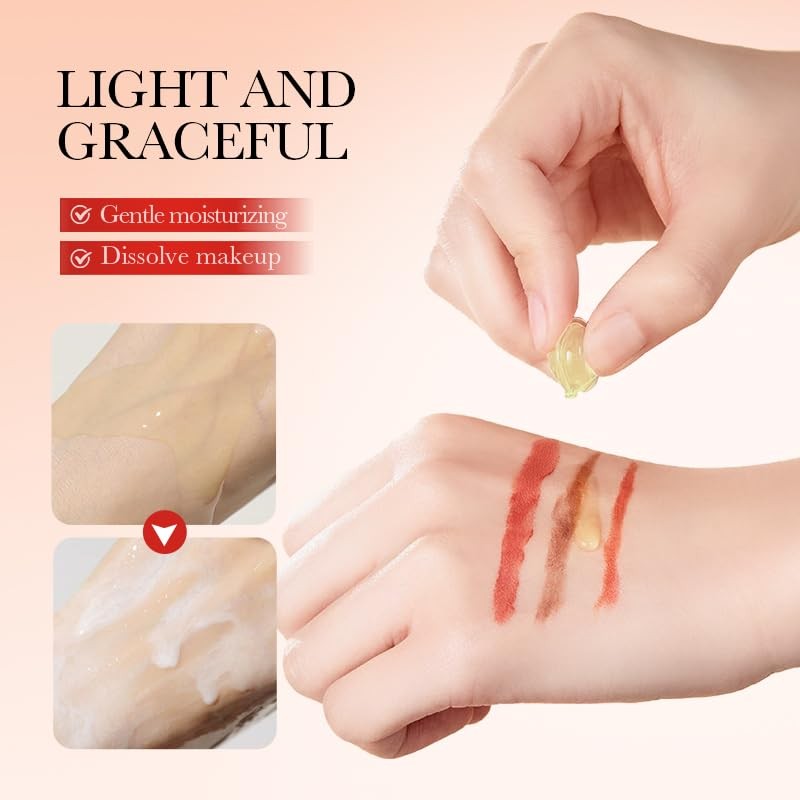 Grapefruit Makeup Remover Capsules, 35 Pieces, Gentle Cleansing, Moisturising, 1ml