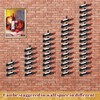 Wall Mounted Wine Rack Holds 12 Bottles, Adjustable Separable Black
