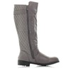 Bellmora Bally-32 Women's Winkle Back Side Zip Vegan Knee High