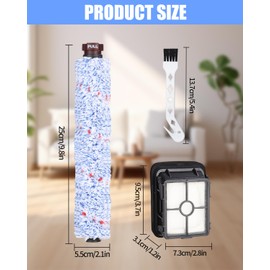Accessory for Bissell Crosswave 3-in-1.1 Pet Roller Brush + 1 Floor Brush + 1 Carpet Brush + 1 Multipurpose Main Brush + 4 Filters for Bissell CrossWave 1866 1926 2052 2225 2519 1713 1785 Vacuum