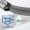 Pack of 10 stainless steel hose clamps W4 V2A |