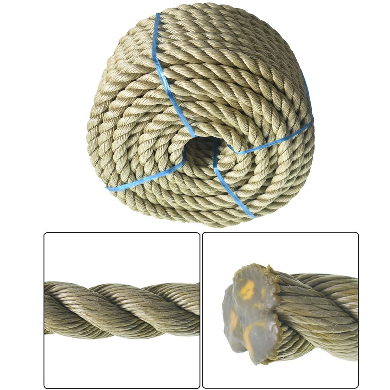 3/4 inch 1 inch Diameter Twisted Manila Rope, Twisted 3