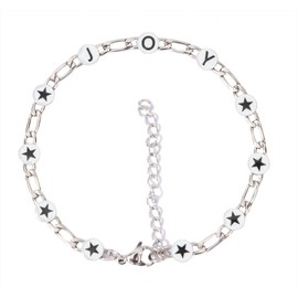 SENFAI Friendship Bracelets for Women Stainless Steel Chain Link Bracelet Preppy Bracelets (JOY Bracelets)