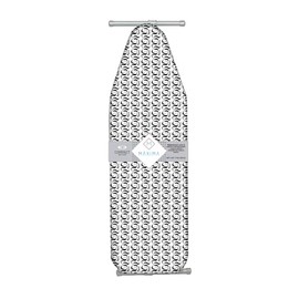 M Maxima 44" x 14" Ironing Board Replacement Cover and Pad, 100% Cotton/Felt 6mm (Waves)