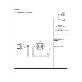 Designers Impressions 500 Series Oil Rubbed Bronze Euro Toilet/Tissue Paper Holder