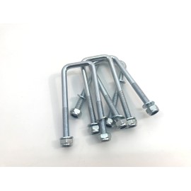 U Bolt Square M8 Thread 45mm Inner Width x 100mm Length with Nuts and Washers (4)