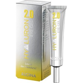 ALCINA Hyaluron 2.0 Eye Gel - 1 x 15 ml - Cushions Eye Wrinkles - Moisturising Eye Serum with Hyaluronic Acid - Reduces Swelling & Cooling - For a Smoother Eye Area